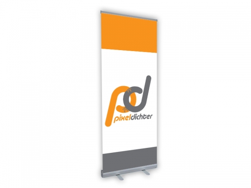 Roll-Up Display 85 x 200cm inkl. 1440dpi ECO-Solvent Druck